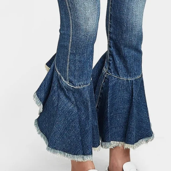 Citizens of Humanity Womens Jeans Flare Crop Drew Flounce High